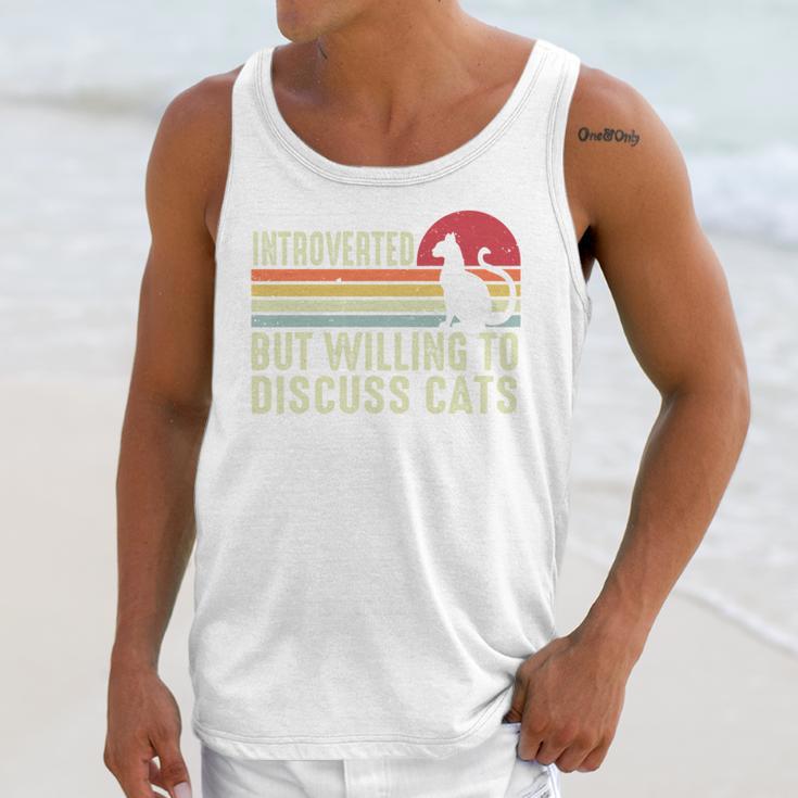 Introverted But Willing To Discuss Cats Kitten Pet Lover Unisex Tank Top Introverted But Willing To Discuss Cats Kitten Pet Lover Unisex Tank Top