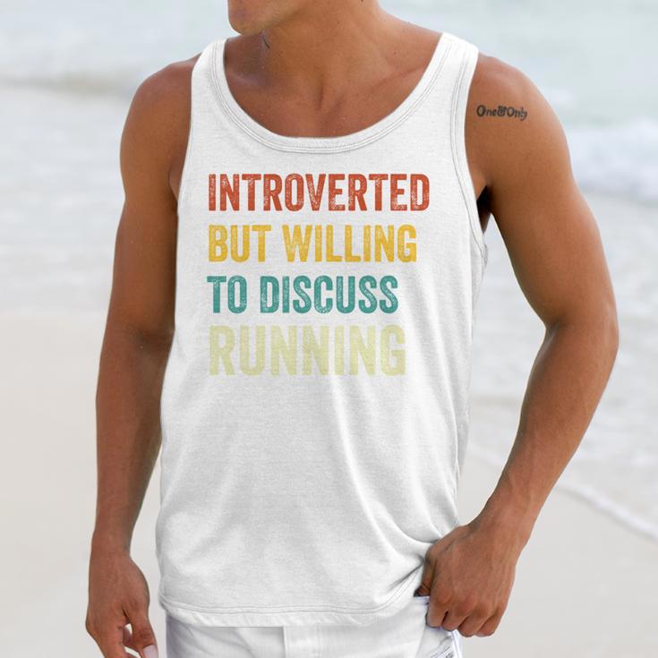Introverted But Willing To Discuss Running Hobby Unisex Tank Top