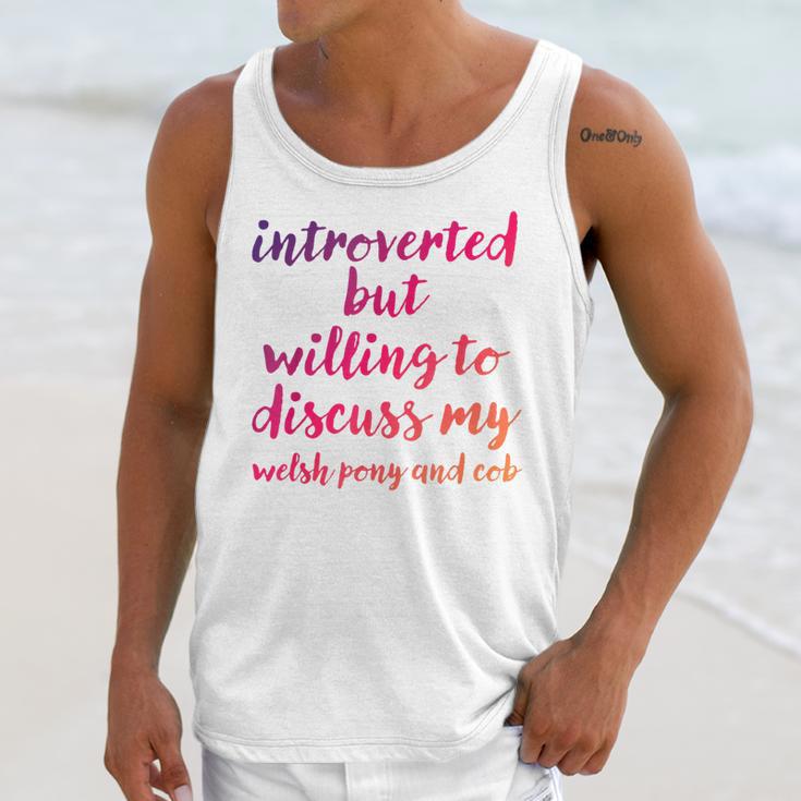 Introverted Willing To Discuss Welsh Pony And Cob Introvert Unisex Tank Top Introverted Willing To Discuss Welsh Pony And Cob Introvert Unisex Tank Top