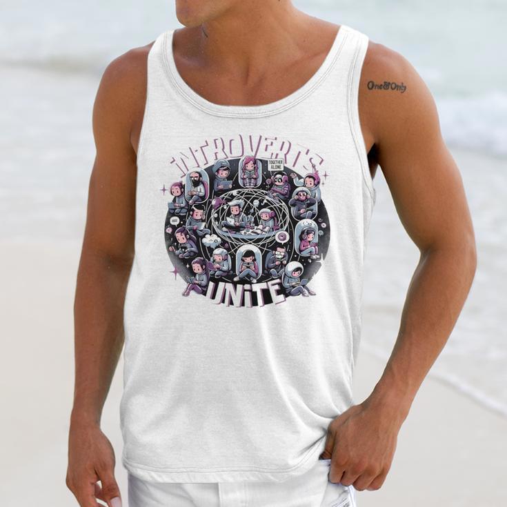 Introverts Unite Quirky Solitude Unisex Tank Top Introverts Unite Quirky Solitude Unisex Tank Top