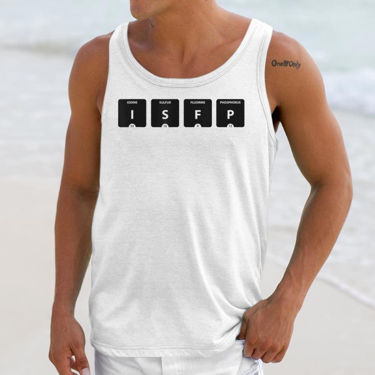 ISFP Adventurer Personality Type Periodic Table Introvert Unisex Tank Top
