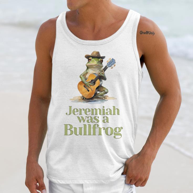 Jeremiah Was A Bullfrog A Classic Rock Nostalgia Trip Premium Tri-Blend Unisex Tank Top Jeremiah Was A Bullfrog A Classic Rock Nostalgia Trip Premium Tri-Blend Unisex Tank Top