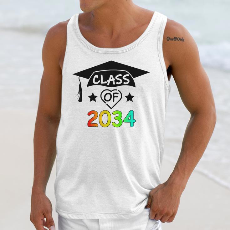 K -12th Grade Hand Prints Space Graduation Class Of 2034 Unisex Tank Top