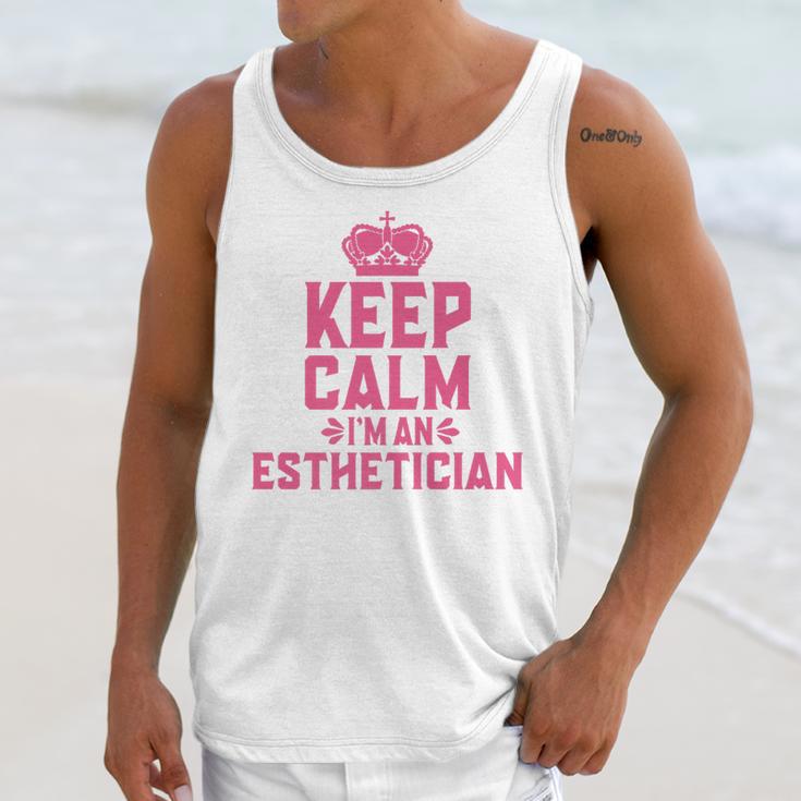 Keep Calm I'm An Esthetician Graduation Esthetician Premium Unisex Tank Top