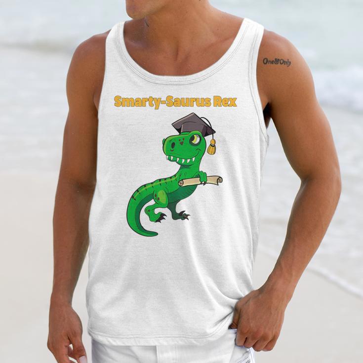 Kids Cute Graduation Dinosaur Smarty Saurus Kinder VPK Pre-k Grad Unisex Tank Top