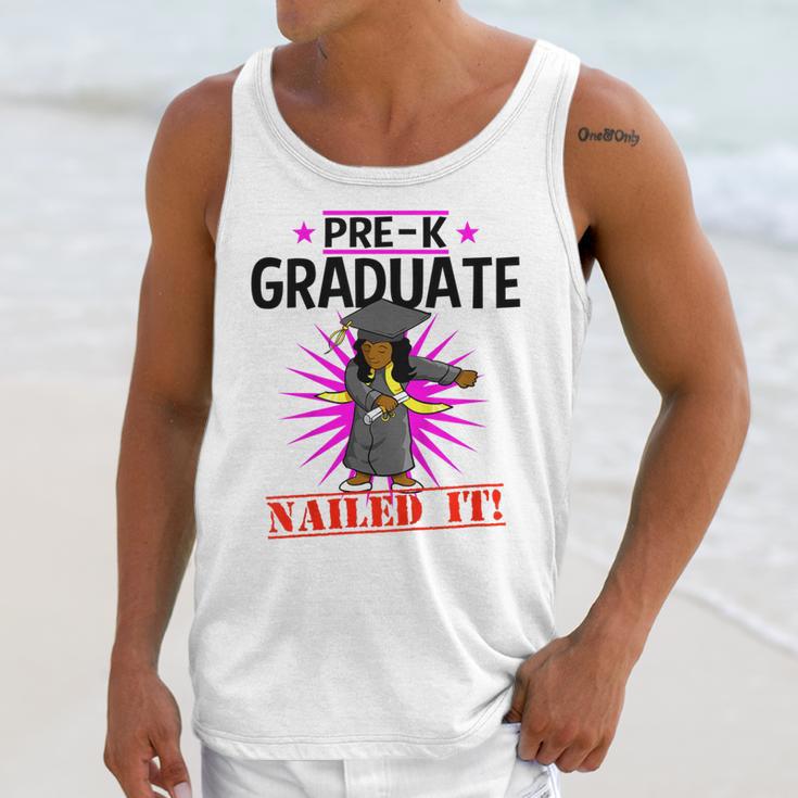 Kids Pre K Graduation Flossing Girl Nailed It Graduate Girls Unisex Tank Top