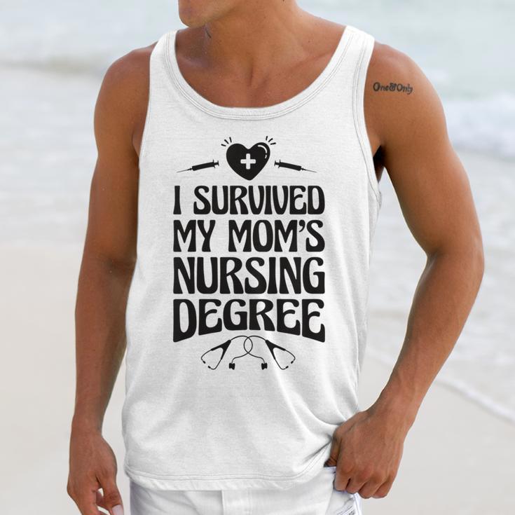 Kids I Survived My Mom's Nursing Degree Nursing School Graduation Unisex Tank Top