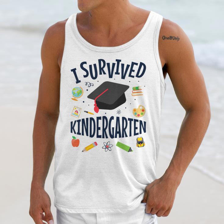 Kindergarten Graduation Shirt I Survived Kindergarten Unisex Tank Top