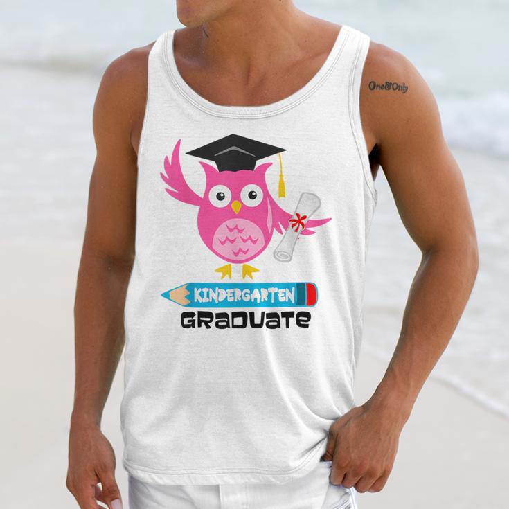 Kindergarten Graduation Tee Shirt Pink Owl T-Shir Unisex Tank Top