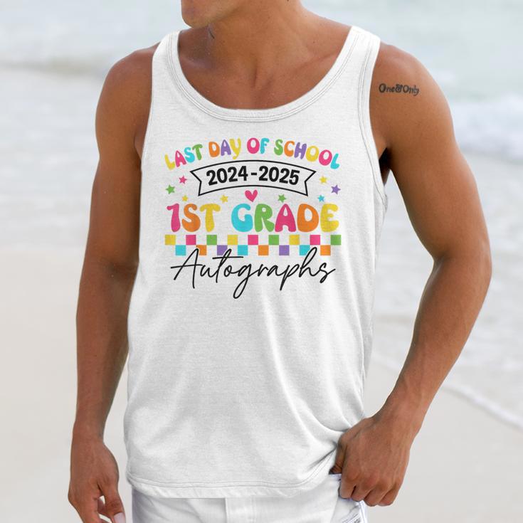 Last Day Of School Autograph 1st Grade Graduation Boys Girls Unisex Tank Top