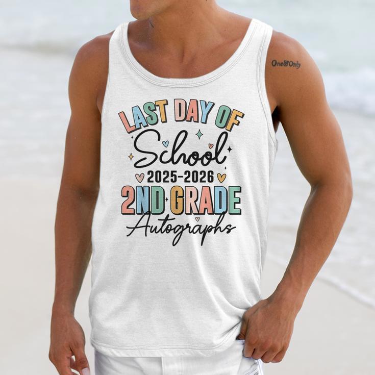 Last Day Of School Autograph 2nd Grade Graduation Boys Girls Unisex Tank Top