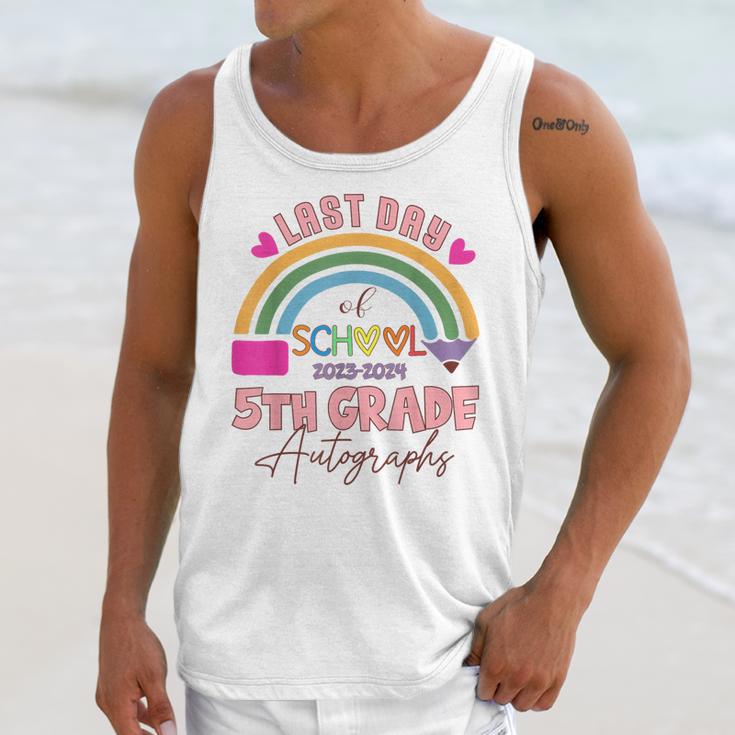 Last Day Of School Autograph 5th Grade Graduation Boys Girls Unisex Tank Top