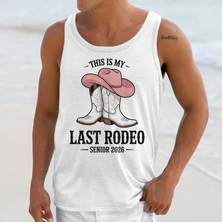 This Is My Last Rodeo Senior 2026 Cowgirl Graduation Unisex Tank Top