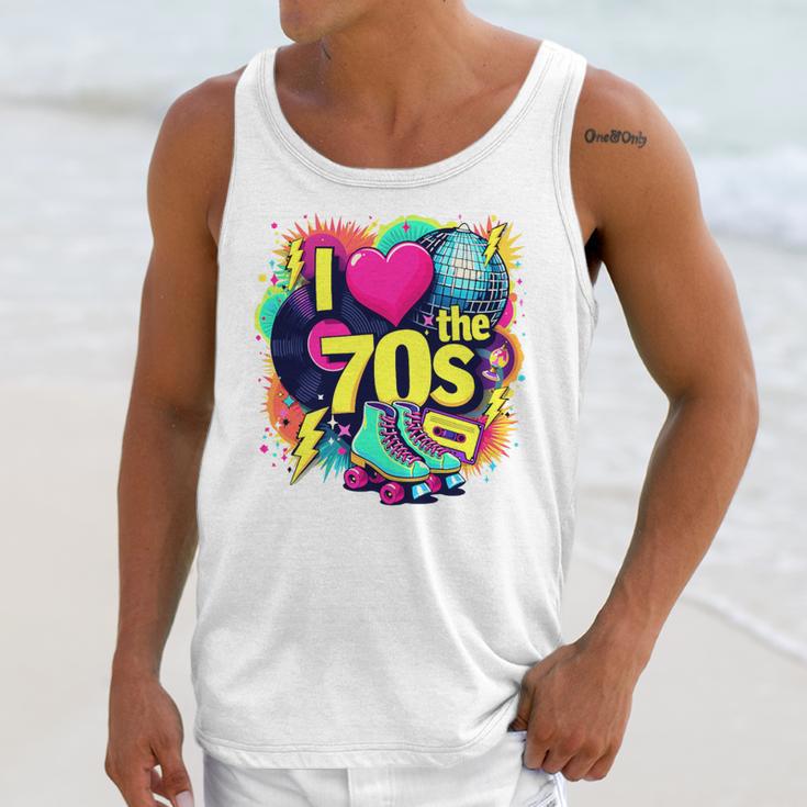 I Love The 70s Retro Cassette Roller Vinyl Nostalgia Vibes Premium Tri-Blend Unisex Tank Top I Love The 70s Retro Cassette Roller Vinyl Nostalgia Vibes Premium Tri-Blend Unisex Tank Top