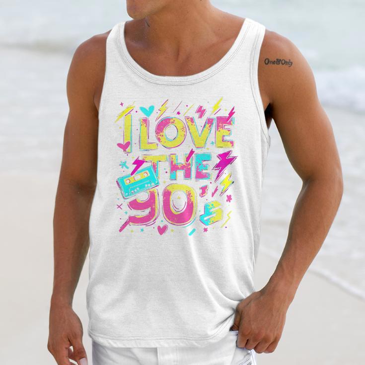 I Love The 90'S 90s Retro Nostalgia Premium Tri-Blend Unisex Tank Top
