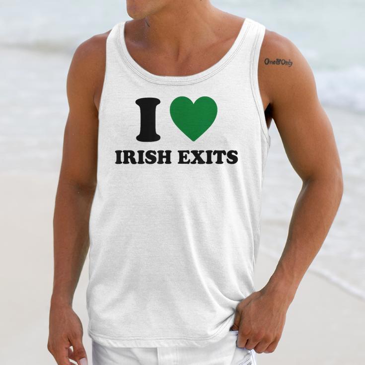 I Love Irish Exits St Patrick's Day Introvert Party Unisex Tank Top I Love Irish Exits St Patrick's Day Introvert Party Unisex Tank Top