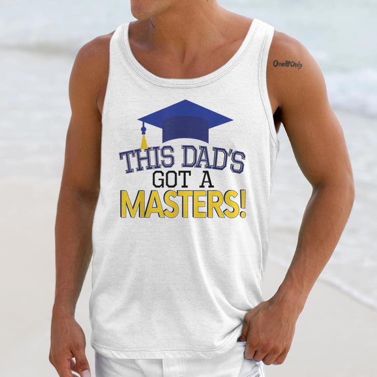 Masters Degree Proud Dad Graduation Shirt MBA Social Work Unisex Tank Top