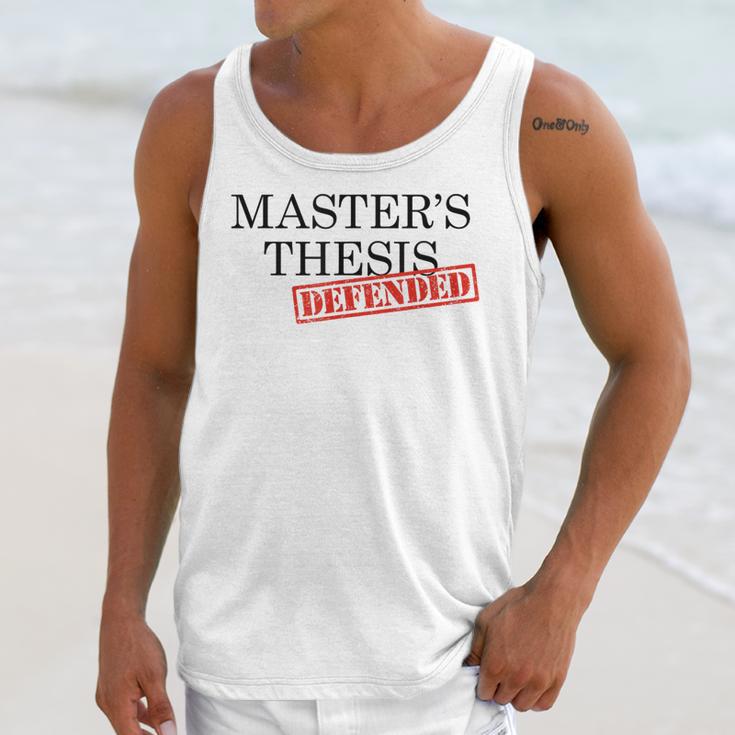 Master's Thesis Defense Tshirt Masters Graduation Shirt Unisex Tank Top