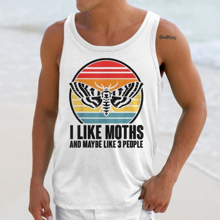 I Like Moths And Maybe 3 People Insect Moth Lovers Introvert Unisex Tank Top