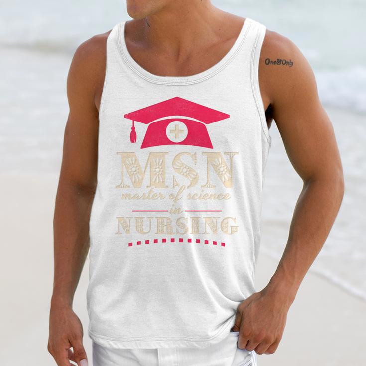 Msn Master Of Science In Nursing College Graduation Premium Tri-Blend Unisex Tank Top
