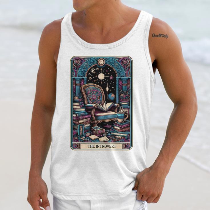 Mystical Library Book Reader The Introvert Tarot Card Unisex Tank Top Mystical Library Book Reader The Introvert Tarot Card Unisex Tank Top