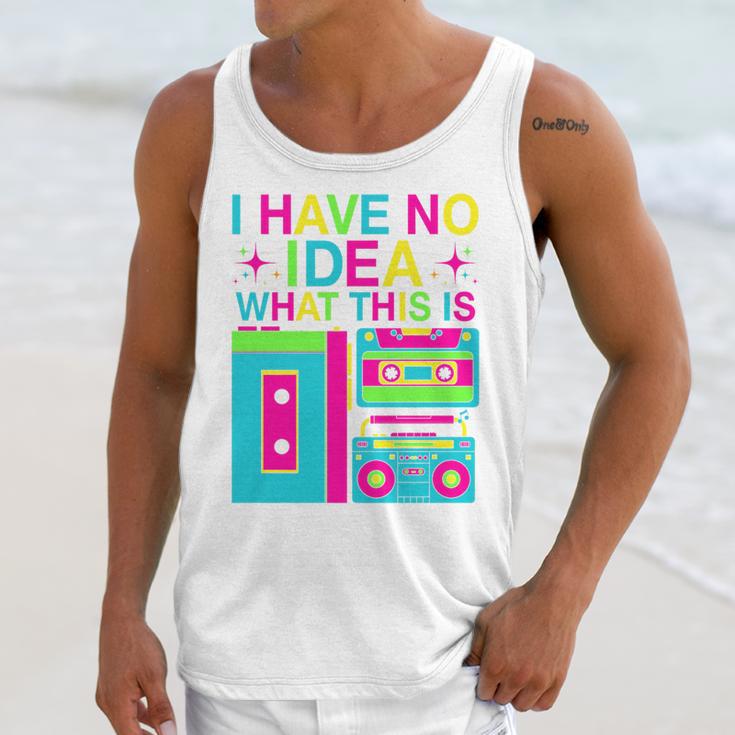 I Have No Idea What This Is Retro 70's 80's 90's Nostalgia Premium Tri-Blend Unisex Tank Top