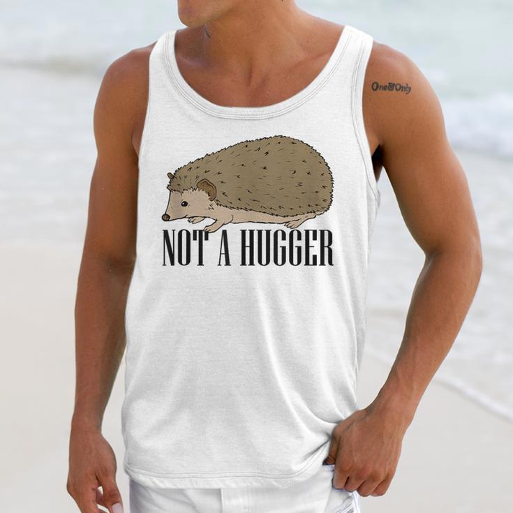 Not A Hugger Hedgehog Introvert Sarcasm Antisocial Unisex Tank Top
