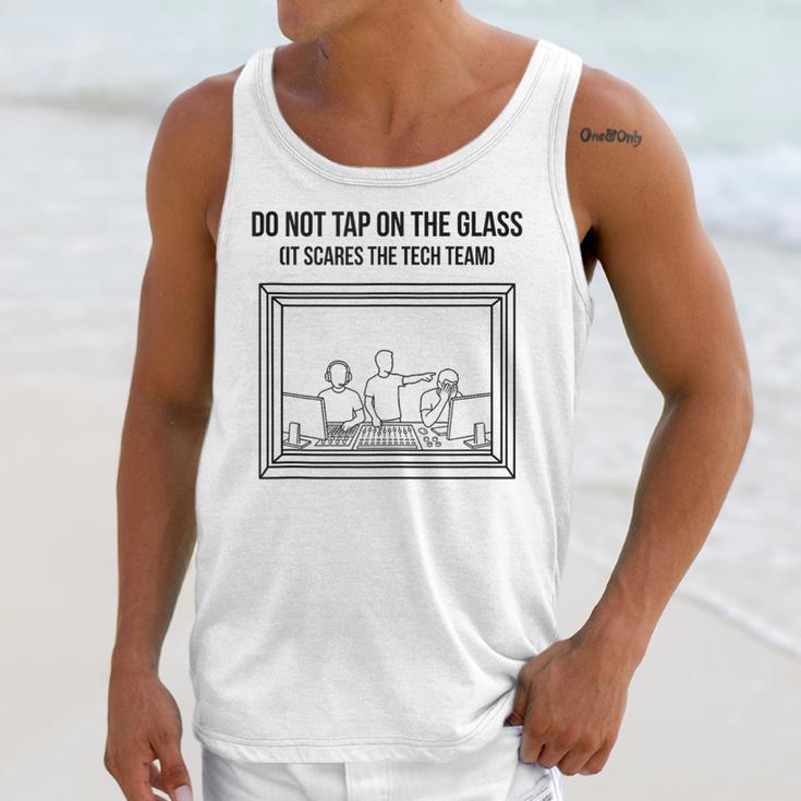 Do Not Tap On The Glass Sound Booth Introvert Unisex Tank Top Do Not Tap On The Glass Sound Booth Introvert Unisex Tank Top