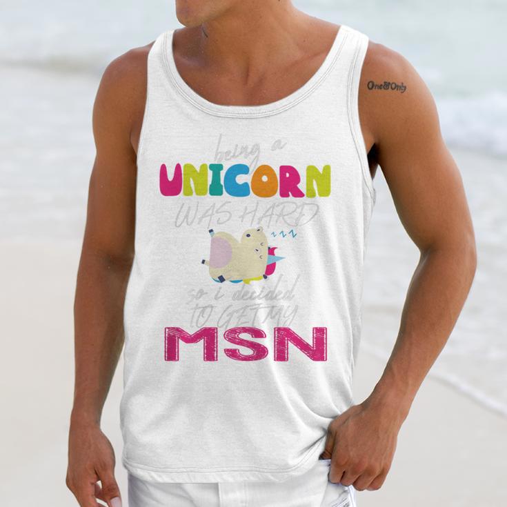 Nurse MSN Graduation Unicorn T-Shirt Nursing School Unisex Tank Top