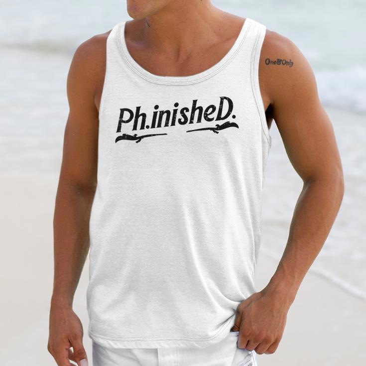 Phd Phinished Shirt Doctorate Graduation Students Unisex Tank Top