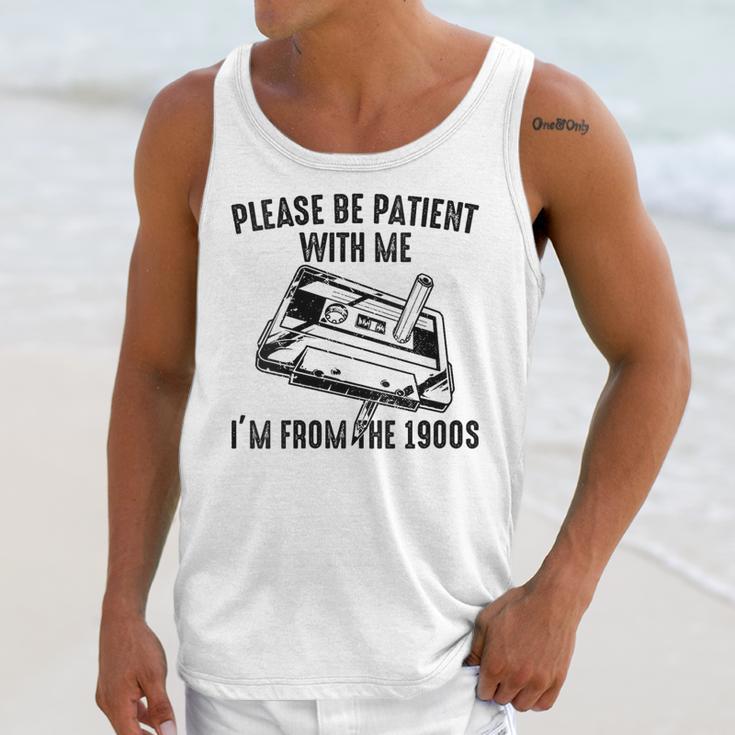 Please Be Patient With Me I'm From The 1900s Cassette Pencil Unisex Tank Top Please Be Patient With Me I'm From The 1900s Cassette Pencil Unisex Tank Top