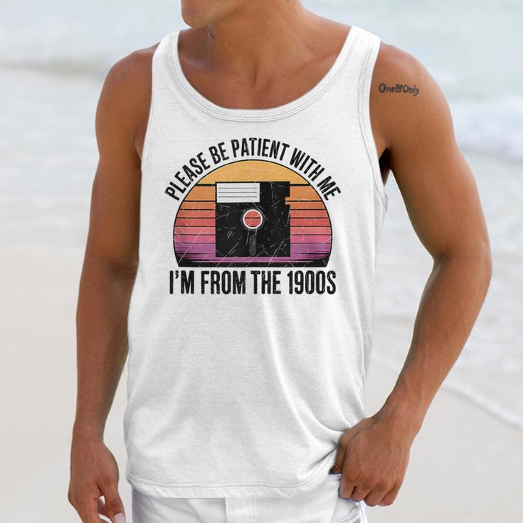 Please Be Patient With Me I'm From The 1900s Floppy Disk Unisex Tank Top Please Be Patient With Me I'm From The 1900s Floppy Disk Unisex Tank Top