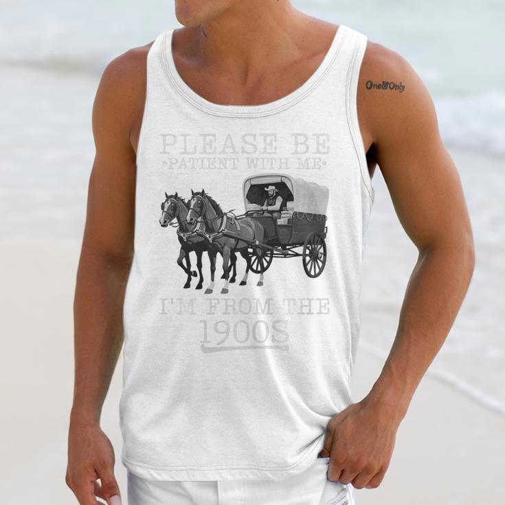 Please Be Patient With Me I'm From The 1900s Humorous Saying Premium Tri-Blend Unisex Tank Top