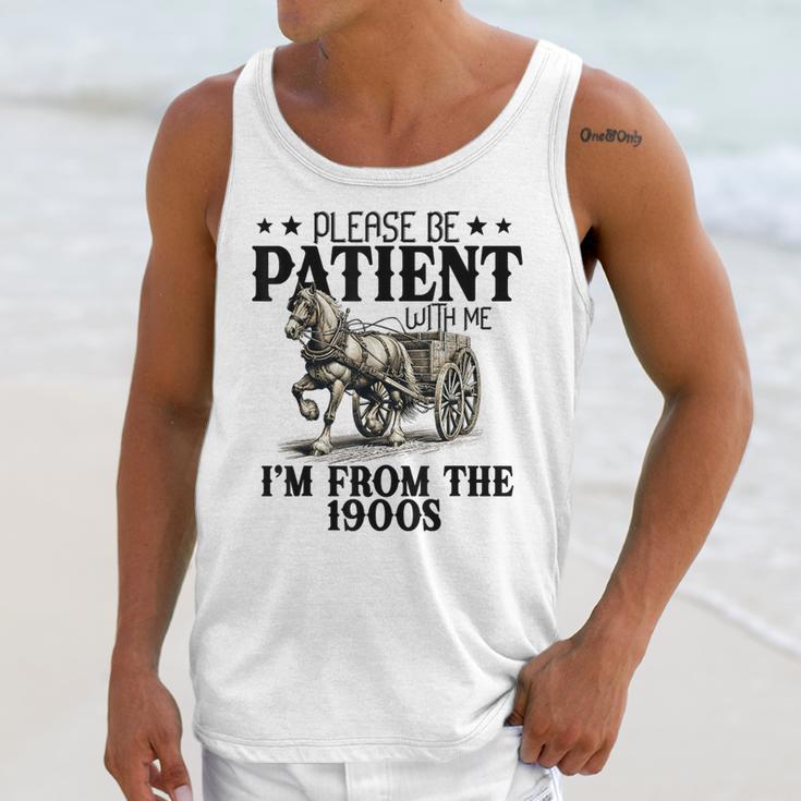 Please Patient I'm From The 1900s Quote Vintage Horse Unisex Tank Top