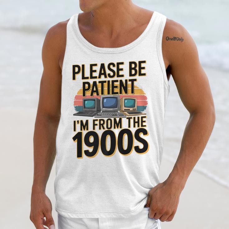 Please Be Patient I'm From The 1900s Retro Computer Premium Unisex Tank Top
