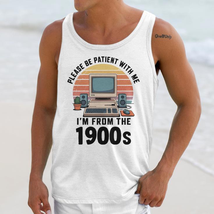Please Be Patient I'm From The 1900s Retro Vintage Computer Unisex Tank Top Please Be Patient I'm From The 1900s Retro Vintage Computer Unisex Tank Top