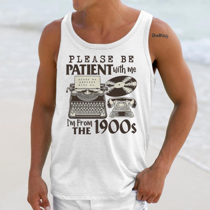 Please Be Patient I'm From The 1900s Retro Vintage Theme Premium Unisex Tank Top