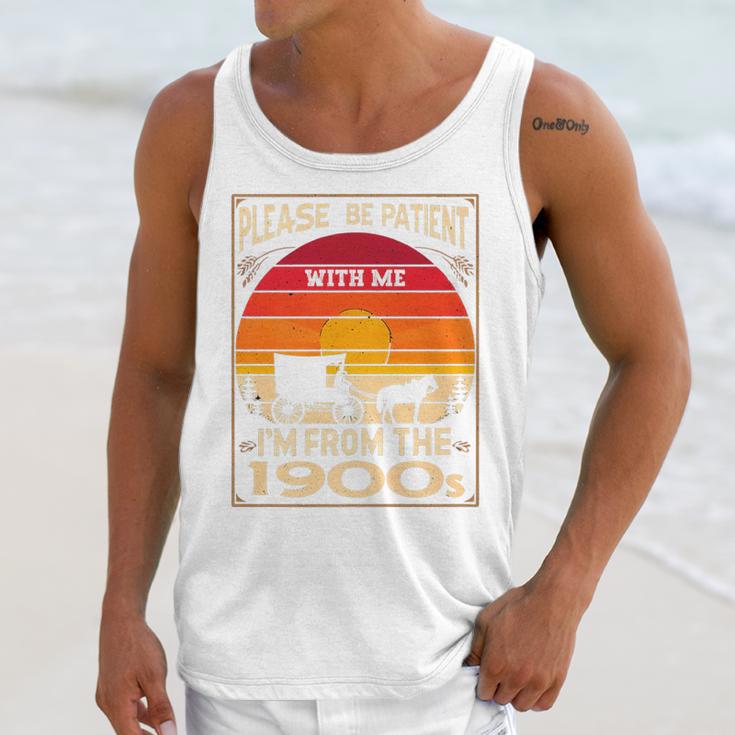 Please Be Patient I'm From The 1900s Sunset Vintage Wagon Premium Unisex Tank Top