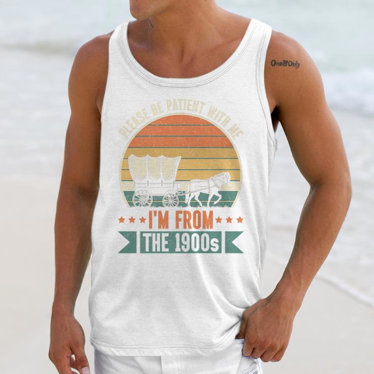 Please Be Patient With Me I'm From The 1900s Vintage Humor Premium Unisex Tank Top