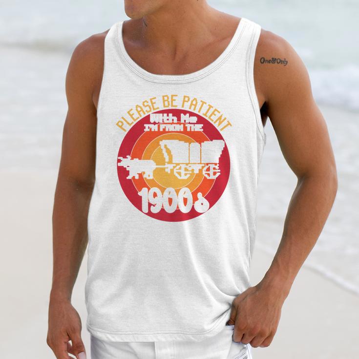 Please Be Patient With Me I'm From The 1900s Vintage Meme Premium Unisex Tank Top