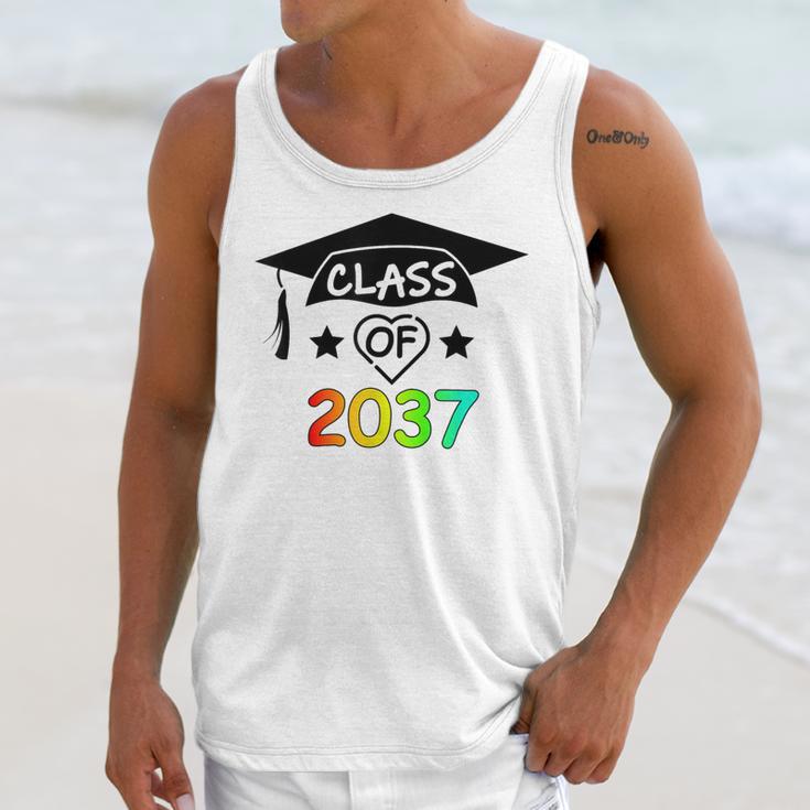 Pre-K -12th Grade Hand Prints Space Graduation Class Of 2037 Unisex Tank Top