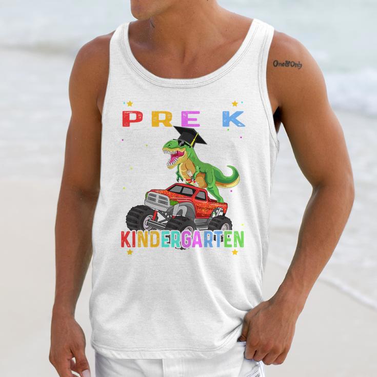 Pre k Graduation 2025 Pre-k Kindergarten Graduate Dinosaur Premium Tri-Blend Unisex Tank Top