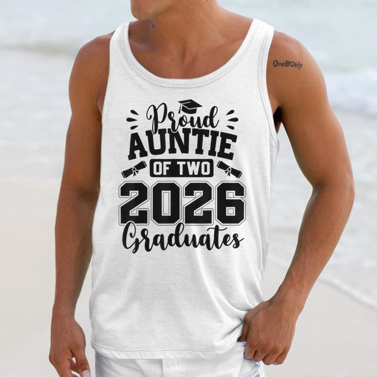 Proud Auntie Of Two 2026 Graduates Graduation Unisex Tank Top
