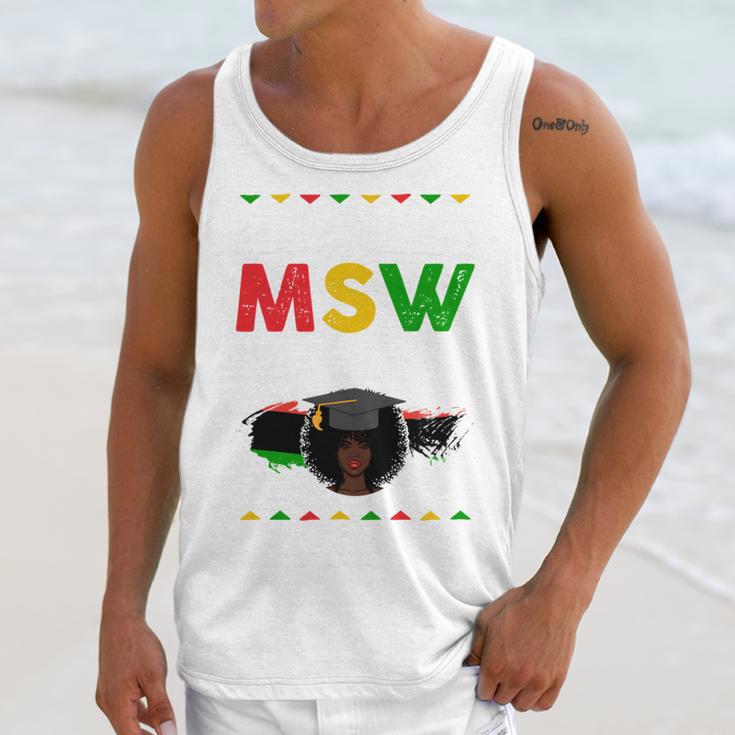 Queen MSW Social Work Grads Masters Graduation Unisex Tank Top