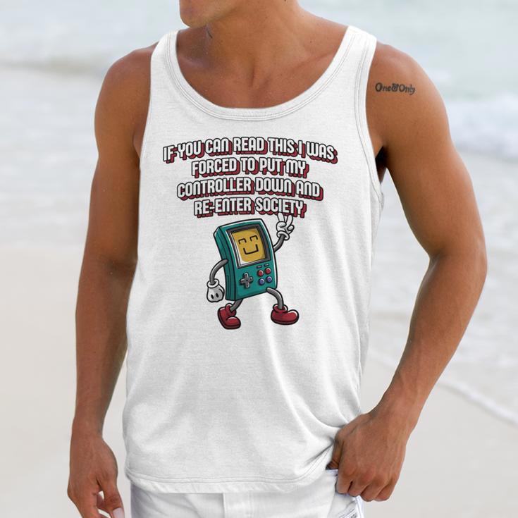 If You Can Read This Gamer Humor Gaming Introvert Unisex Tank Top If You Can Read This Gamer Humor Gaming Introvert Unisex Tank Top