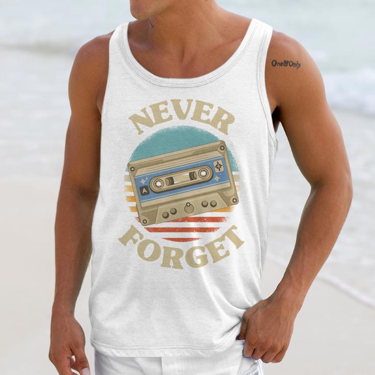 Retro Cassette Never Forget Nostalgia Vintage Unisex Tank Top
