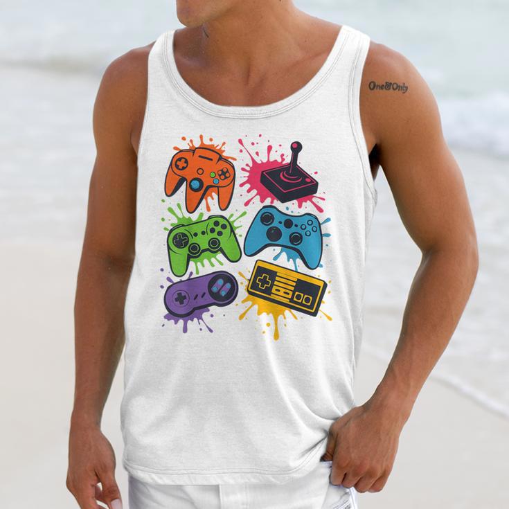 Retro Gamer Controller 80s 90s Video Game Arcade Nostalgia Unisex Tank Top