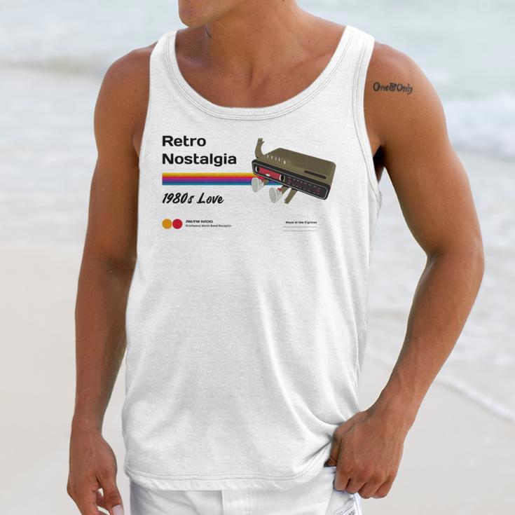 Retro Nostalgia 1980s Love Graphic Premium Tri-Blend Unisex Tank Top