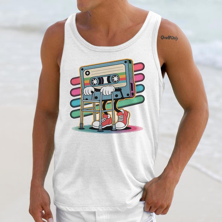Retro Old Cassette Tape Cartoon With Walker Nostalgia Premium Tri-Blend Unisex Tank Top Retro Old Cassette Tape Cartoon With Walker Nostalgia Premium Tri-Blend Unisex Tank Top