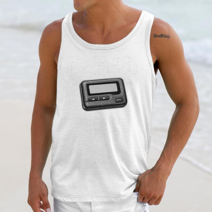 Retro Pager 90s Nostalgia Premium Tri-Blend Unisex Tank Top
